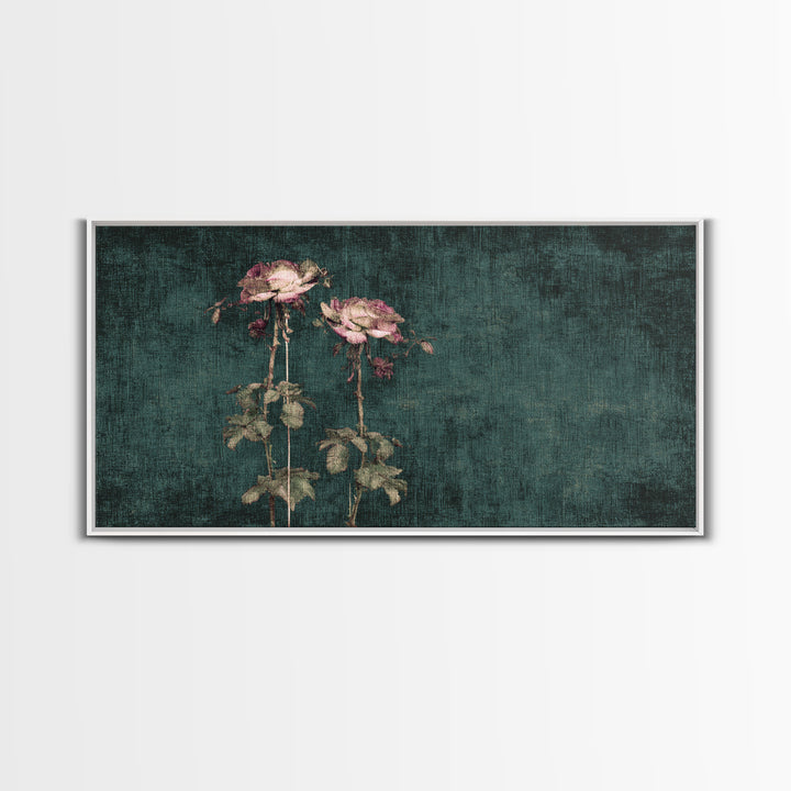 Robot Watering a Single Flower Canvas Print, Whimsical Art, Pet Portrait, Living Room Decor, Wonder, Abstract Wall Art, WHI-2x1-41