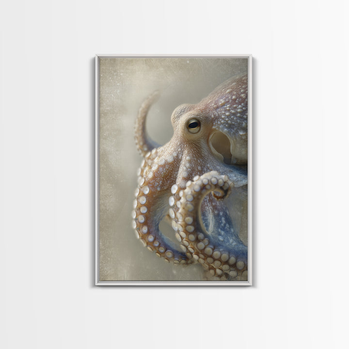Octopus Conductor with Tiny Instruments Canvas Print, Whimsical Art, Prints, Living Room Decor, Fine Art, Wonder, Printable Art, WHI-2x3-50