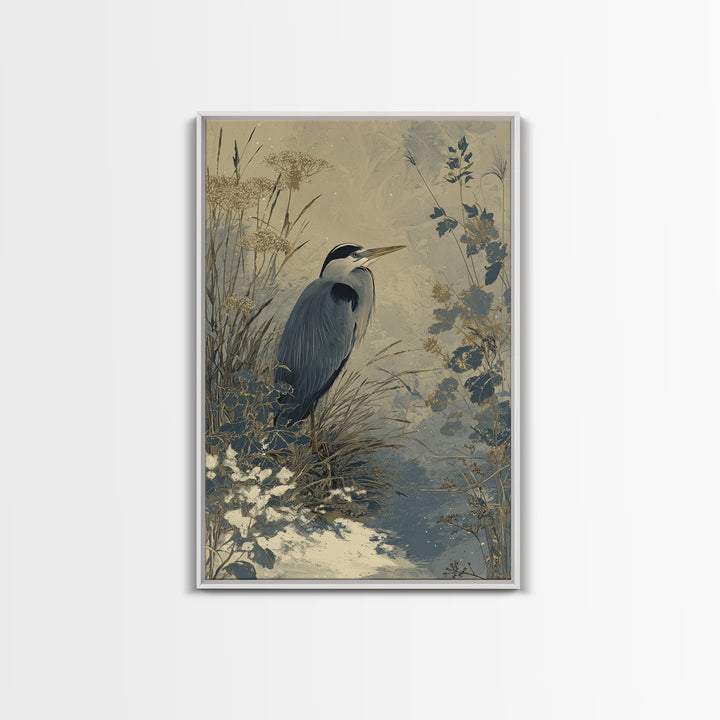 Bird Delivering a Tiny Love Letter Framed Canvas Print, Whimsical Art, Oil Painting, Living Room Decor, Fine Art, Wonder, WHI-2x3-55
