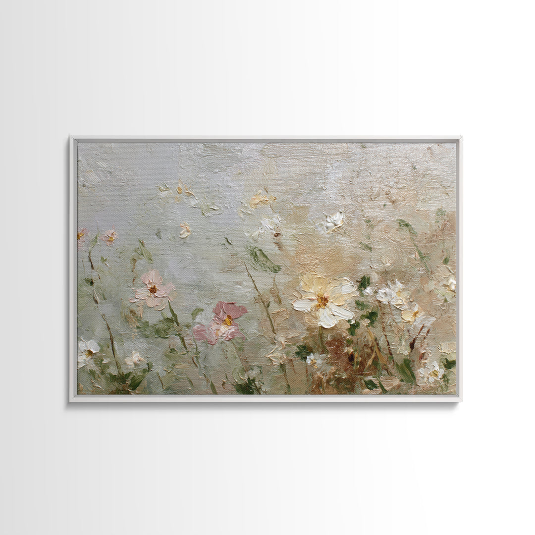 Hedgehog Carrying Wildflowers Framed Canvas Print, Whimsical Art, Statement Artwork, Living Room Decor, Fine Art, Wonder, WHI-3x2-19