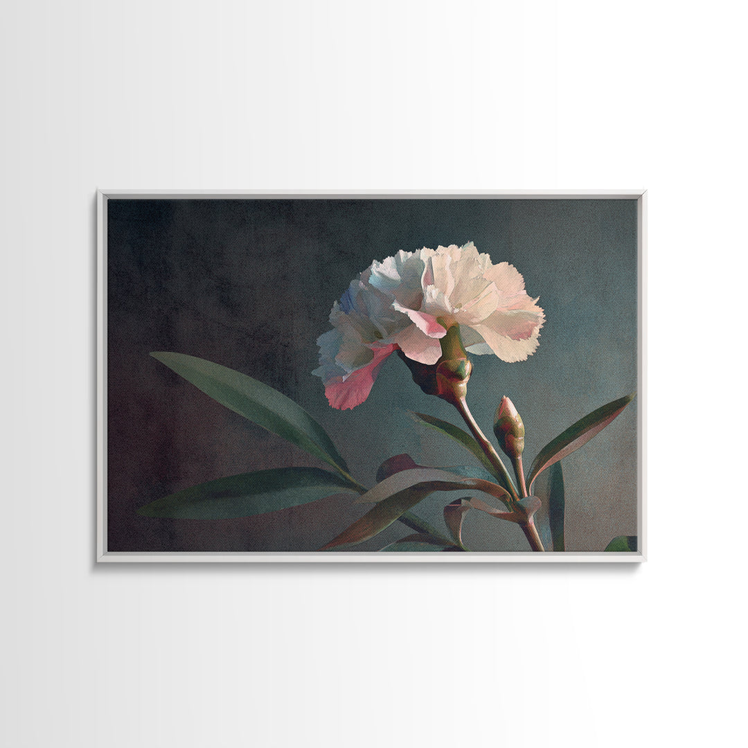 Robot Watering a Single Flower Canvas Print, Whimsical Art, Neutral Decor, Living Room Decor, Oil Painting, Wonder, Home Decor, WHI-3x2-73