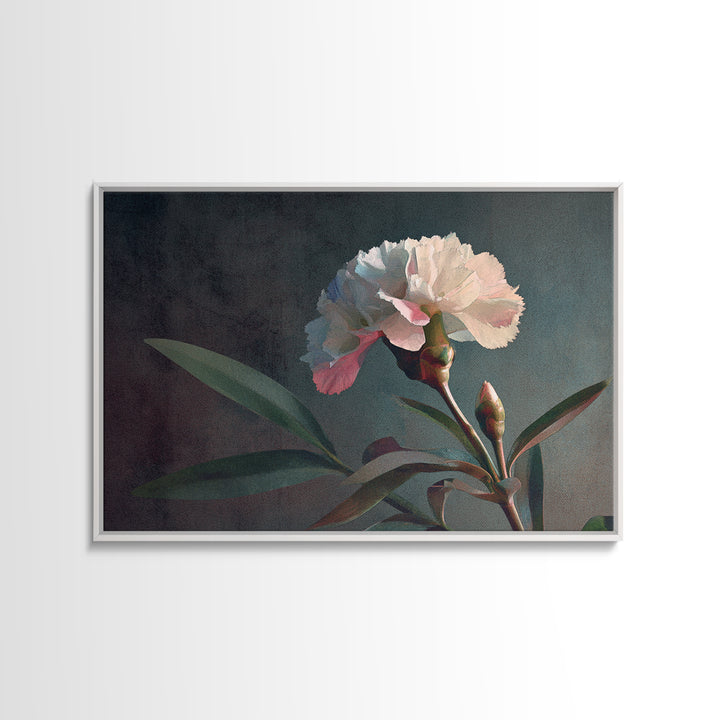 Robot Watering a Single Flower Canvas Print, Whimsical Art, Neutral Decor, Living Room Decor, Oil Painting, Wonder, Home Decor, WHI-3x2-73
