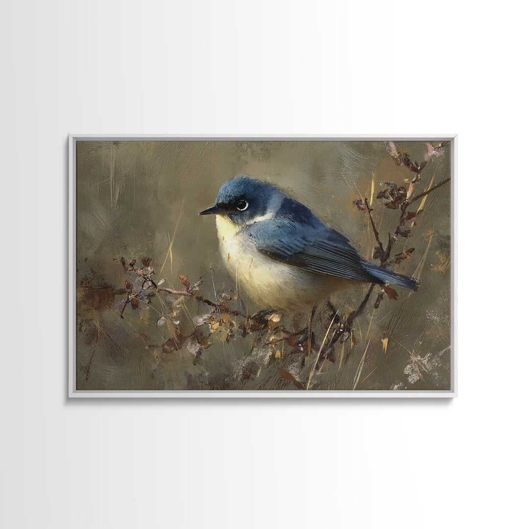 Bird Delivering a Tiny Love Letter Framed Canvas Print, Whimsical Art, Nursery Wall Art, Living Room Decor, Fine Art, Wonder, WHI-3x2-99