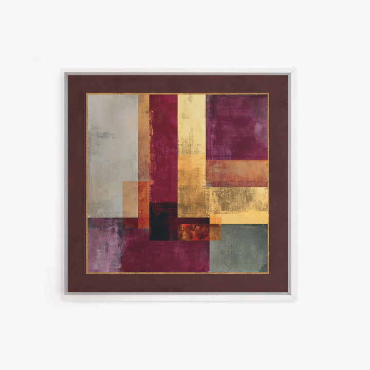 Burgundy Abstract with Gold Accents Canvas Print, Winery Art, Artwork, Winery Decor, Abstract Art, Vineyard, Bar Decor, WIN-1x1-23