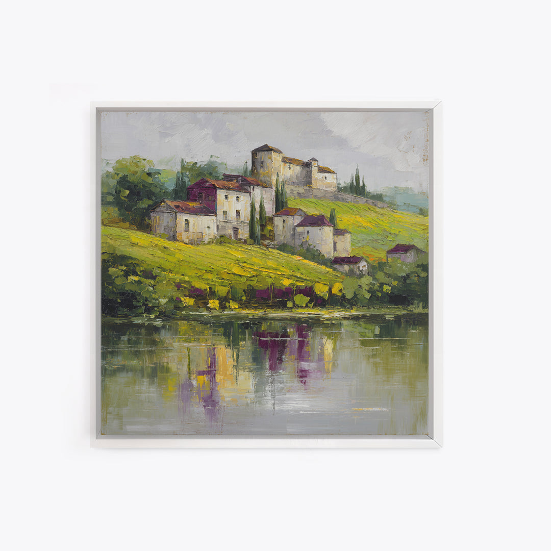French Vineyard Hills Framed Canvas Print, Winery Art, Gallery Decor, Winery Decor, Fine Art, Vineyard, Wall Art, Home Decor, WIN-1x1-32
