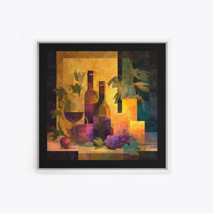 Burgundy Abstract with Gold Accents Canvas Print, Winery Art, Fine Art Print, Winery Decor, Abstract Art, Vineyard, Wall Decor, WIN-1x1-95