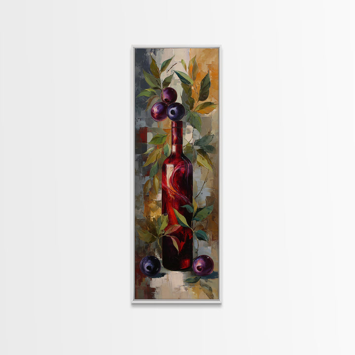 Red Wine Swirl Abstract Canvas Print, Winery Art, Cocktail Wall Art, Winery Decor, Abstract Art, Vineyard, Contemporary Art, WIN-1x3-67