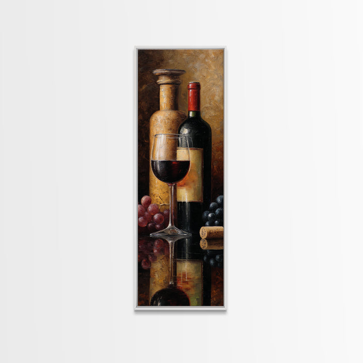 Wine Tasting Flight Rendered as Elegant Still Canvas Print, Winery Art, Room Decor, Winery Decor, Fine Art, Vineyard, WIN-1x3-94