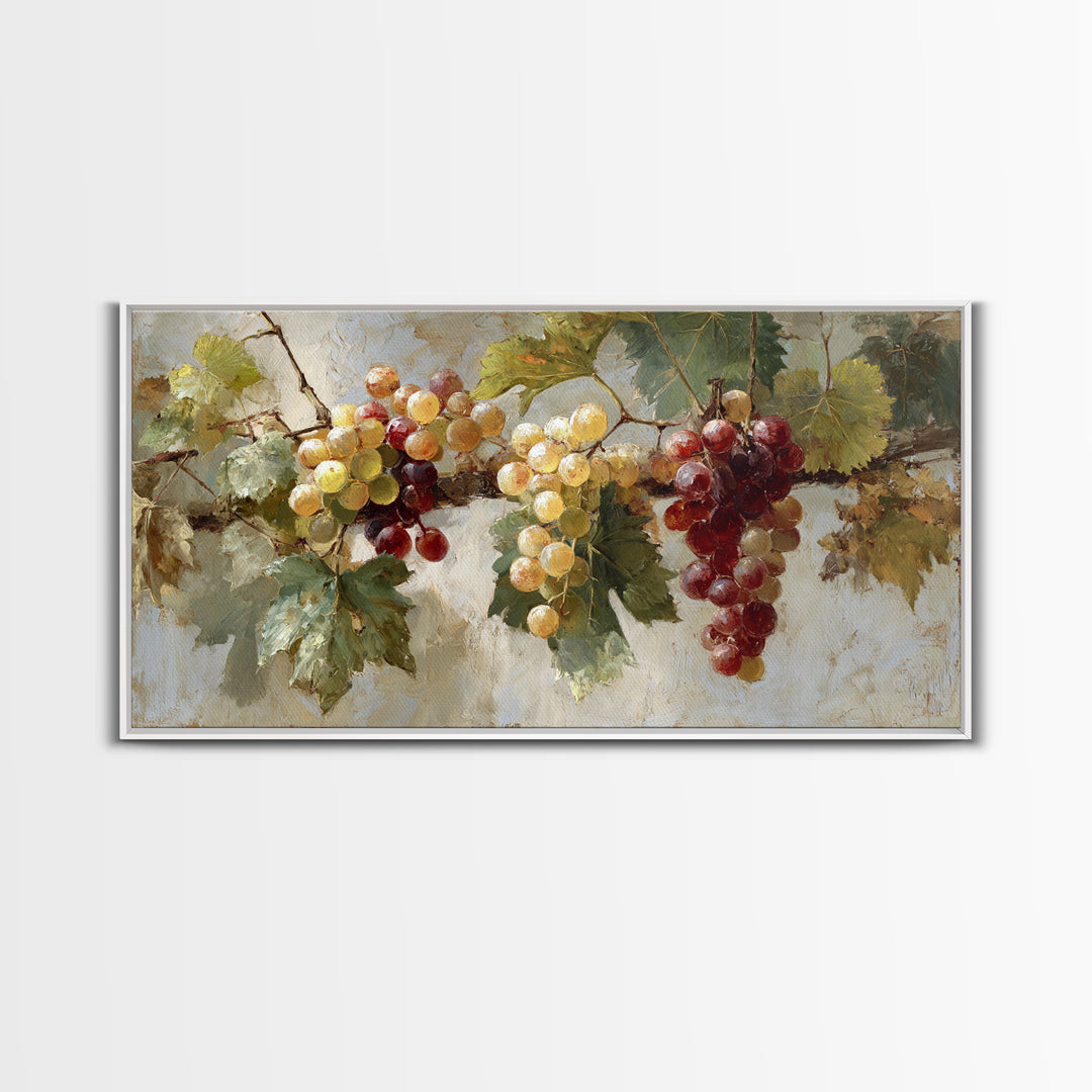 Single Grape Cluster Botanical Study Canvas Print, Winery Art, Print, Winery Decor, Fine Art, Vineyard, Wall Art Print, WIN-2x1-41