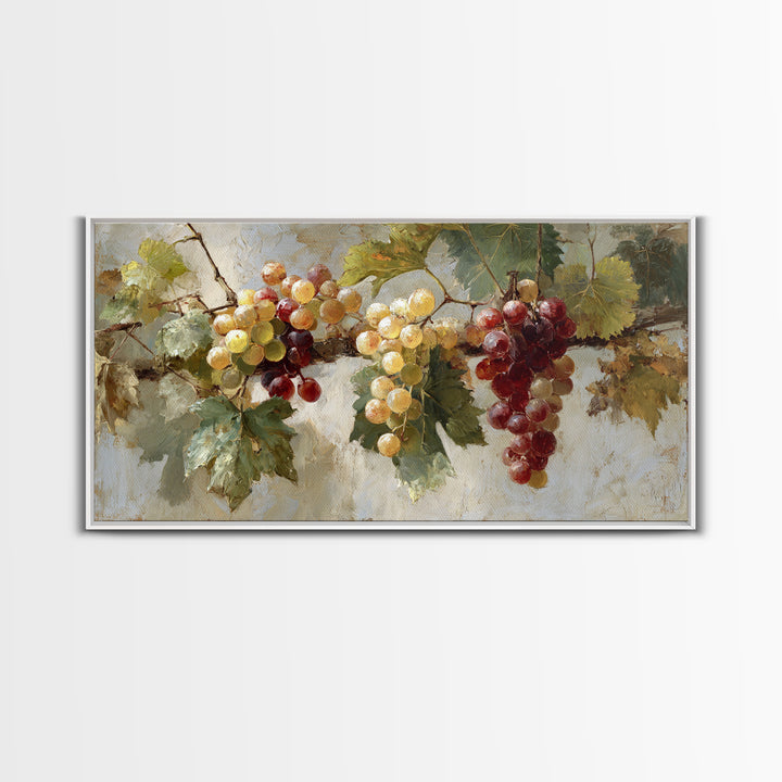 Single Grape Cluster Botanical Study Canvas Print, Winery Art, Print, Winery Decor, Fine Art, Vineyard, Wall Art Print, WIN-2x1-41