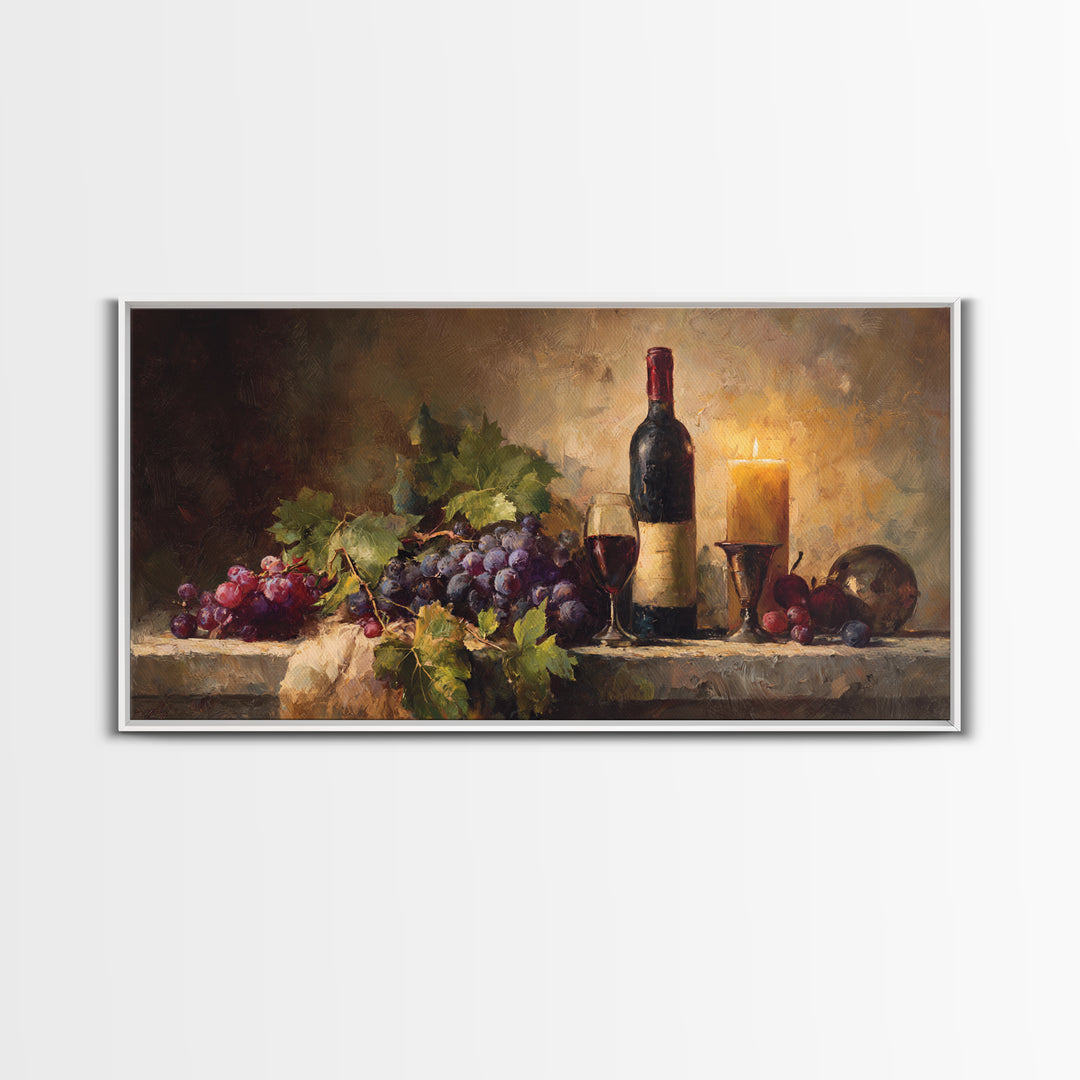 Tuscan Vineyard at Golden Hour Canvas Print, Winery Art, Landscape Art, Winery Decor, Abstract Art, Vineyard, Room Decor, WIN-2x1-71