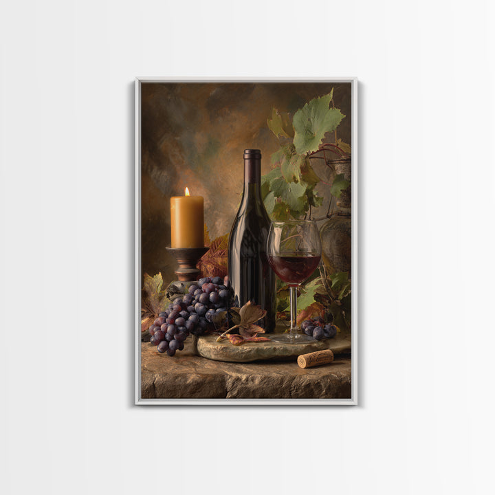 Wine Tasting Flight Rendered as Elegant Still Framed Canvas Print, Winery Art, Winery Decor, Watercolor Art, Vineyard, WIN-2x3-18
