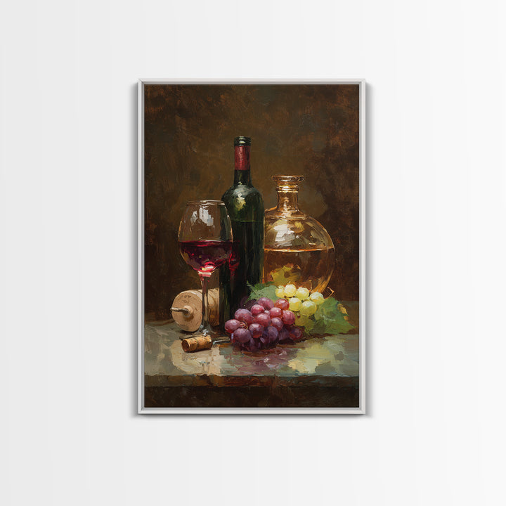 Tuscan Vineyard at Golden Hour Canvas Print, Winery Art, Oil Painting, Winery Decor, Watercolor Art, Vineyard, WIN-2x3-35