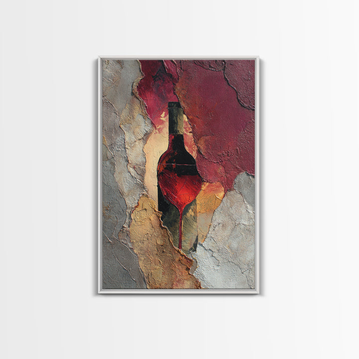 Red Wine Swirl Abstract Canvas Print, Winery Art, Wall Hanging, Winery Decor, Abstract Art, Vineyard, Preppy Wall Art, WIN-2x3-39