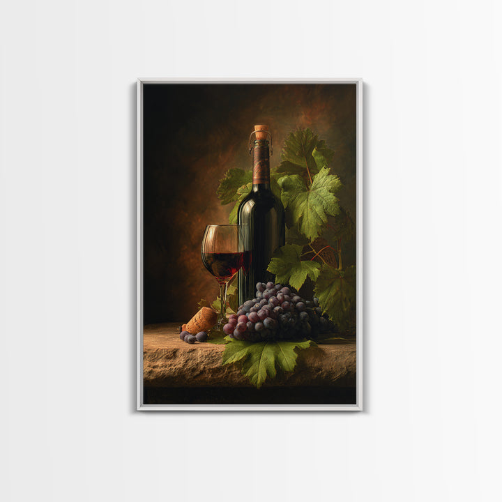 Wine Tasting Flight Rendered as Elegant Still Canvas Print, Winery Art, Art Print, Winery Decor, Oil Painting, Vineyard, WIN-2x3-66
