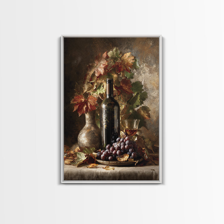 Vine Leaves Turning Autumn Red and Gold Canvas Print, Winery Art, Living Room Decor, Winery Decor, Fine Art, Vineyard, WIN-2x3-67