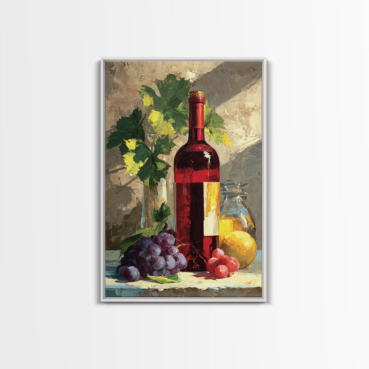Burgundy Abstract with Gold Accents Canvas Print, Winery Art, Framed Art, Winery Decor, Abstract Art, Vineyard, Landscape Art, WIN-2x3-79