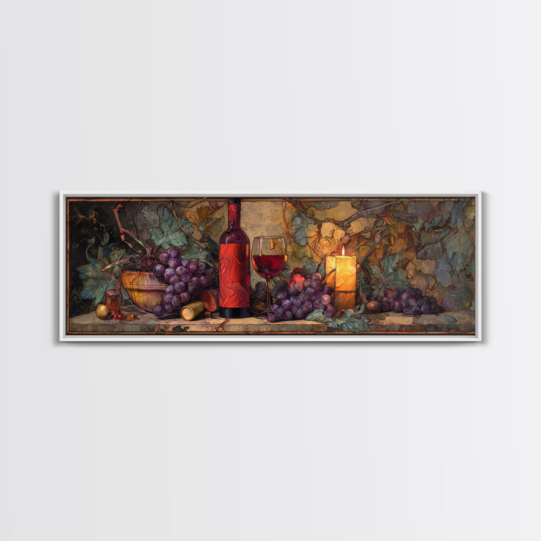 Red Wine Swirl Abstract Canvas Print, Winery Art, Kitchen Wall Art, Winery Decor, Vineyard, Matisse Print, Landscape Art, WIN-3x1-71