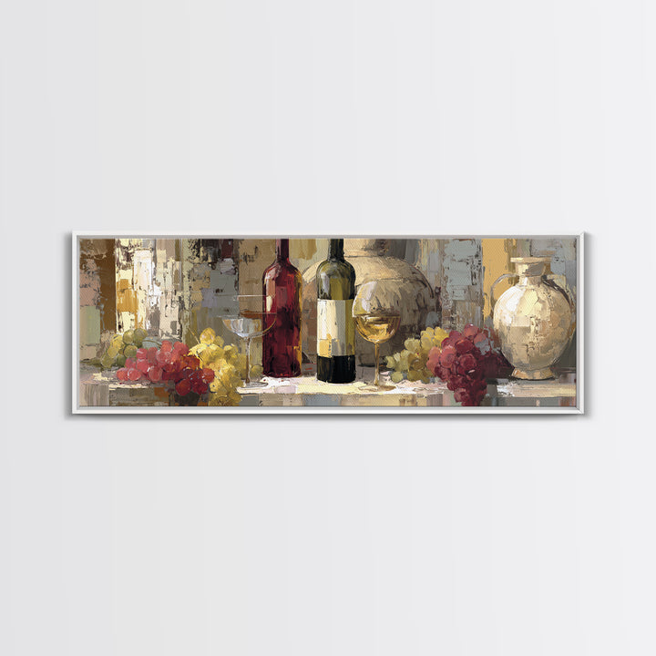 Old Cellar Key and Wine Label Shapes Canvas Print, Winery Art, Wall Decor, Winery Decor, Fine Art, Vineyard, Kitchen Art, WIN-3x1-76