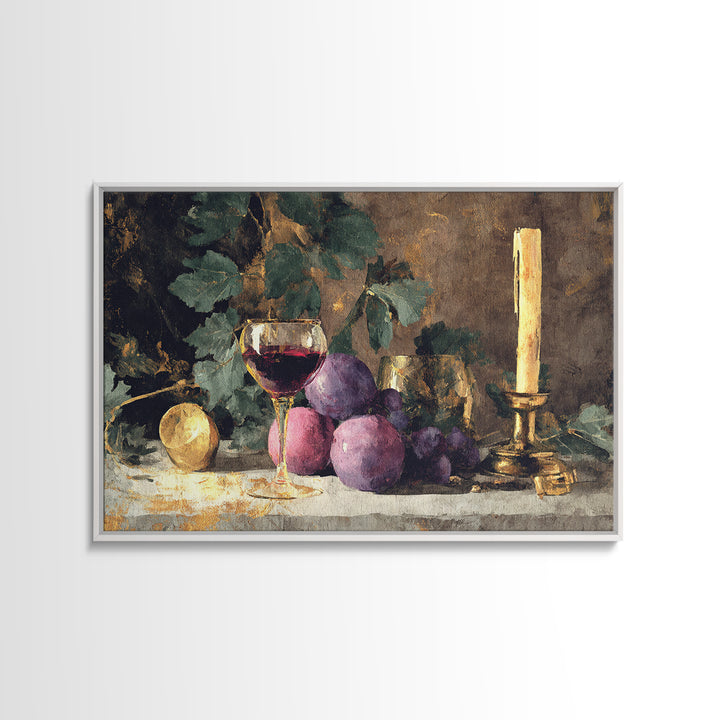 Burgundy Abstract with Gold Accents Framed Canvas Print, Winery Art, Gallery Decor, Winery Decor, Fine Art, Vineyard, WIN-3x2-27