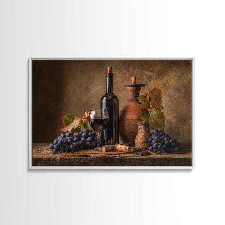 Corkscrew and Corks on Rustic Wood Canvas Print, Winery Art, Bar Art, Winery Decor, Fine Art, Vineyard, Textured Painting, WIN-3x2-32