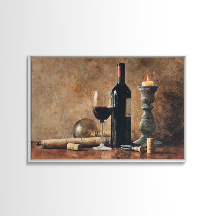 Corkscrew and Corks on Rustic Wood Canvas Print, Winery Art, Room Decor, Winery Decor, Fine Art, Vineyard, Printable Wall Art, WIN-3x2-56