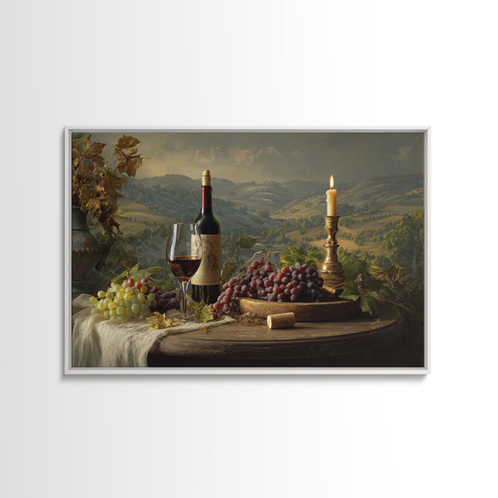 French Vineyard Hills Canvas Print, Winery Art, Art, Winery Decor, Vineyard, Farmhouse Decor, Kitchen Art, Living Room Decor, WIN-3x2-84