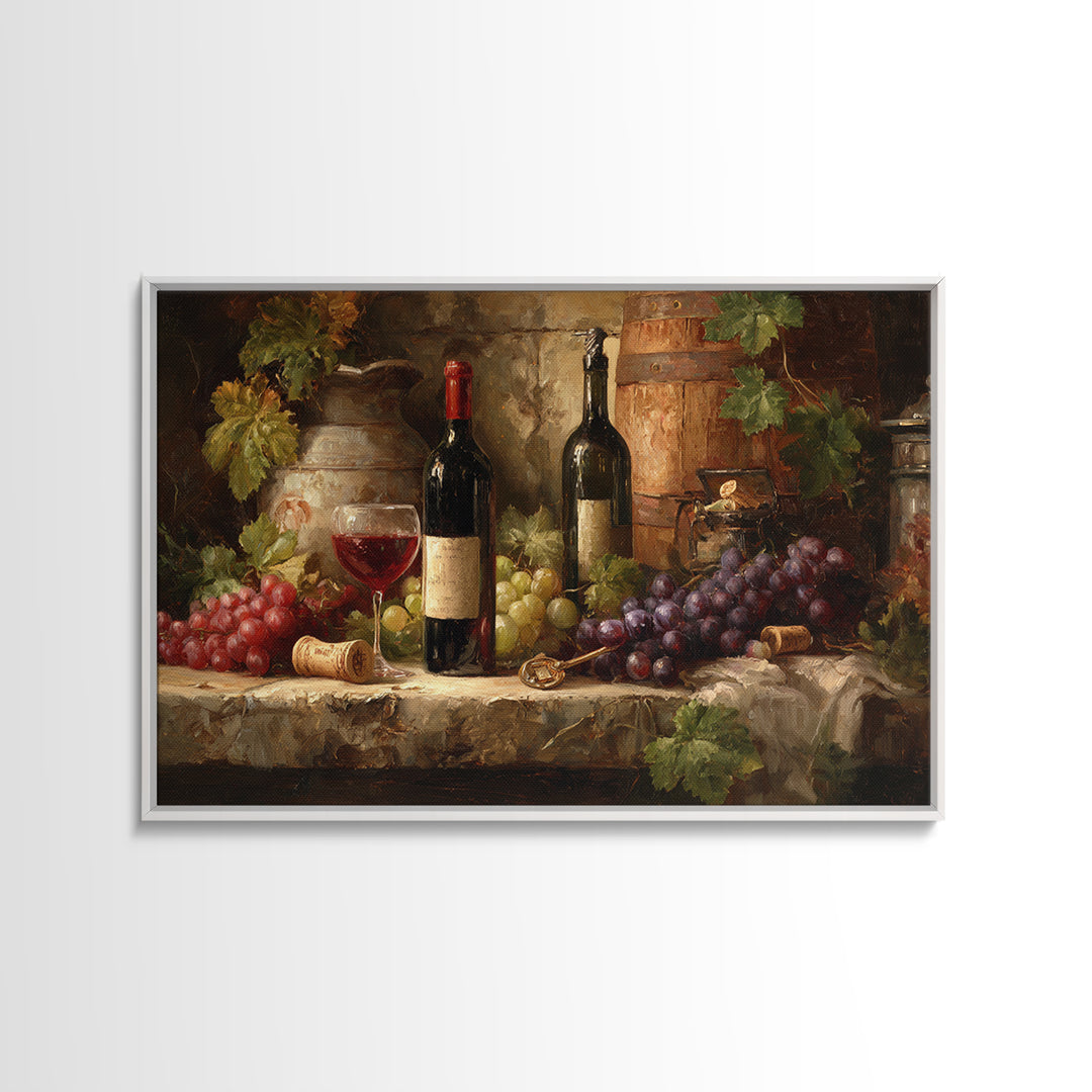 Old Cellar Key and Wine Label Shapes Canvas Print, Winery Art, Wall Decor, Winery Decor, Fine Art, Vineyard, Kitchen Art, WIN-3x2-88