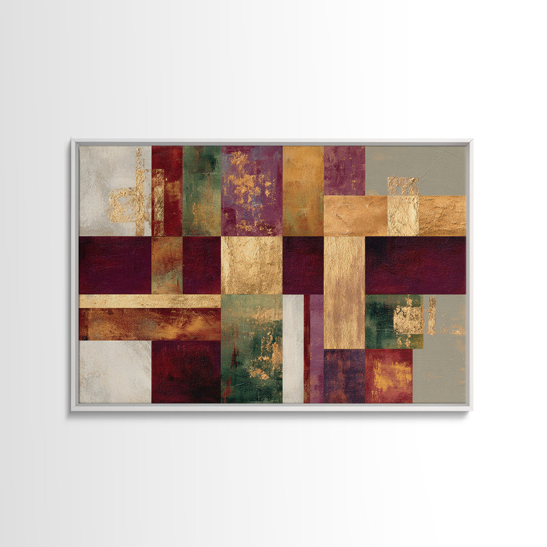 Burgundy Abstract with Gold Accents Framed Canvas Print, Winery Art, Artwork, Winery Decor, Abstract Art, Vineyard, Bar Decor, WIN-3x2-99