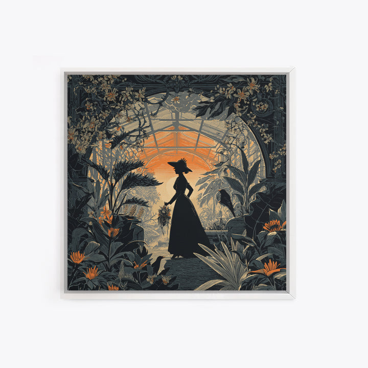 The Witch Queen Greenhouse - Icon Portrait, Halloween Wall Art, Square Wall Art, Framed Canvas Print, Halloween Home Decor, Gothic Wall Art