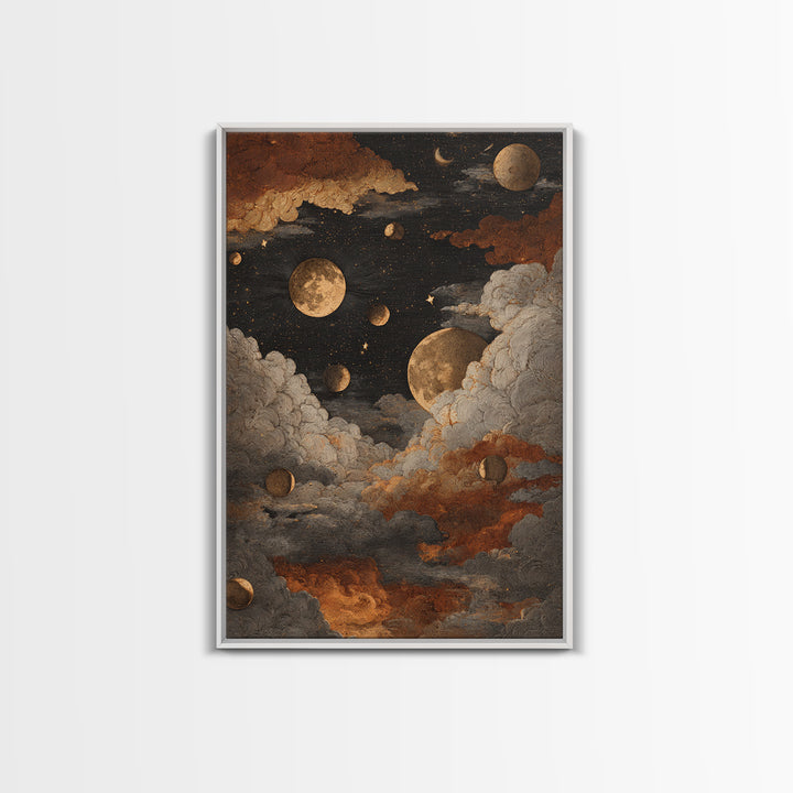 The Witch Astronomical Cabinet - Surreal Celestial Vision, Occult Wall Decor, Vertical Wall Art, Canvas Print, Halloween Home Decor