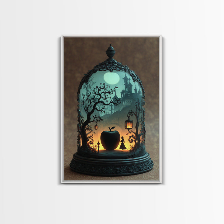 The Poison Apple Reliquary - Icon Portrait, Dark Fantasy Wall Art, Vertical Wall Art, Canvas Print, Halloween Home Decor, Gothic Wall Art