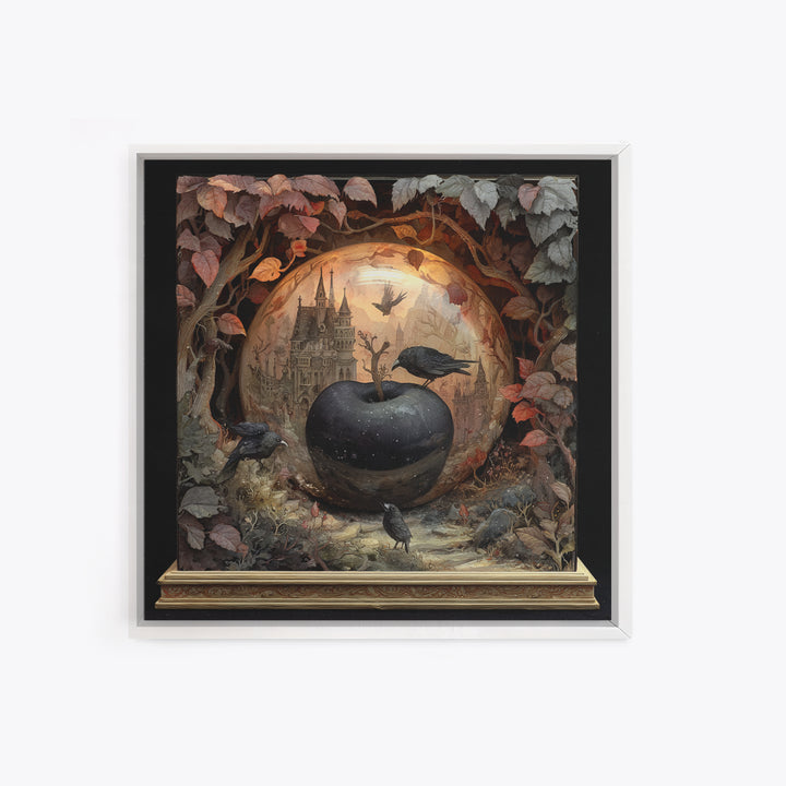 The Poison Apple Reliquary - Environmental Panorama, Dark Fantasy Wall Art, Square Wall Art, Canvas Print, Halloween Home Decor
