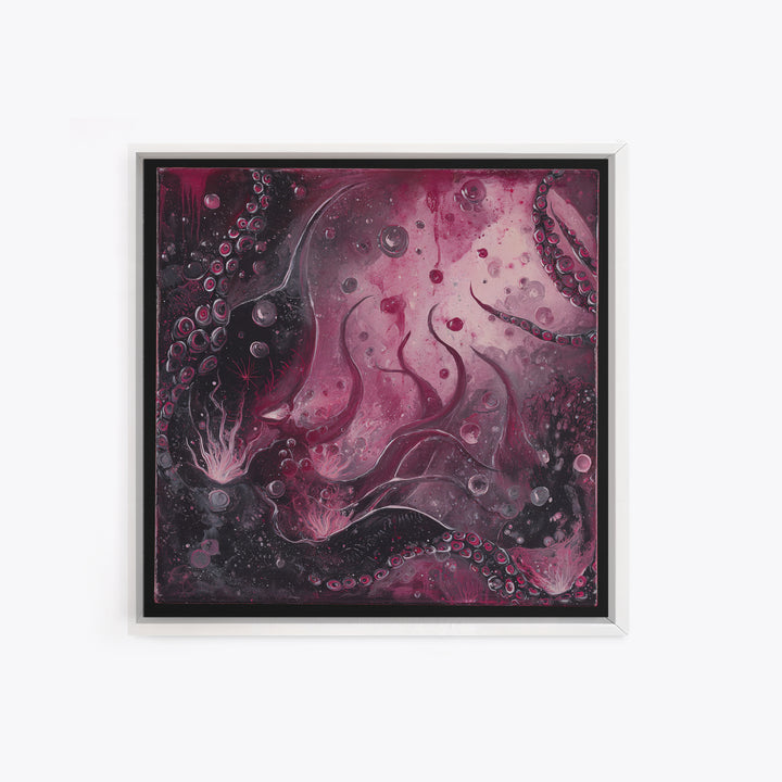 The Bride Of The Abyssal Moon, Gothic Home Decor, Square Wall Art, Framed Canvas Print, Halloween Home Decor, Gothic Wall Art