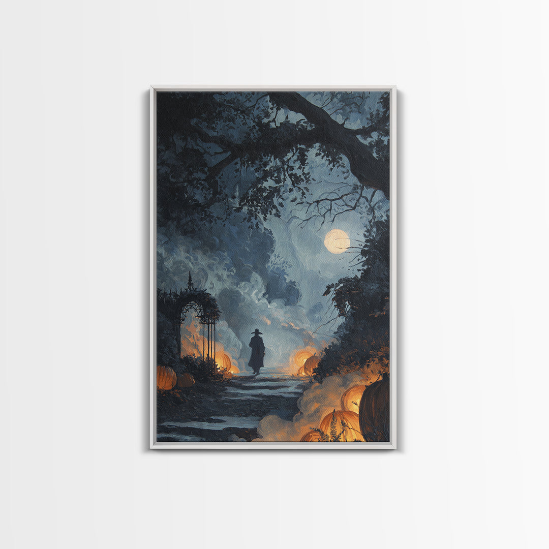 The Grave Gardener Of Yuggoth, Occult Wall Decor, Vertical Wall Art, Canvas Print, Halloween Home Decor, Gothic Wall Art, Horror Wall Art