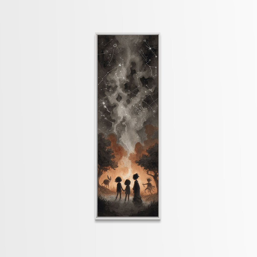 The Children Of The Star Orchard, Lovecraftian Wall Art, Tall Narrow Wall Art, Canvas Print, Halloween Home Decor, Gothic Wall Art
