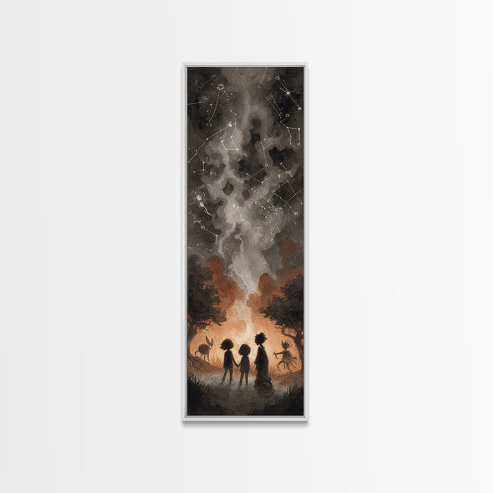 The Children Of The Star Orchard, Lovecraftian Wall Art, Tall Narrow Wall Art, Canvas Print, Halloween Home Decor, Gothic Wall Art