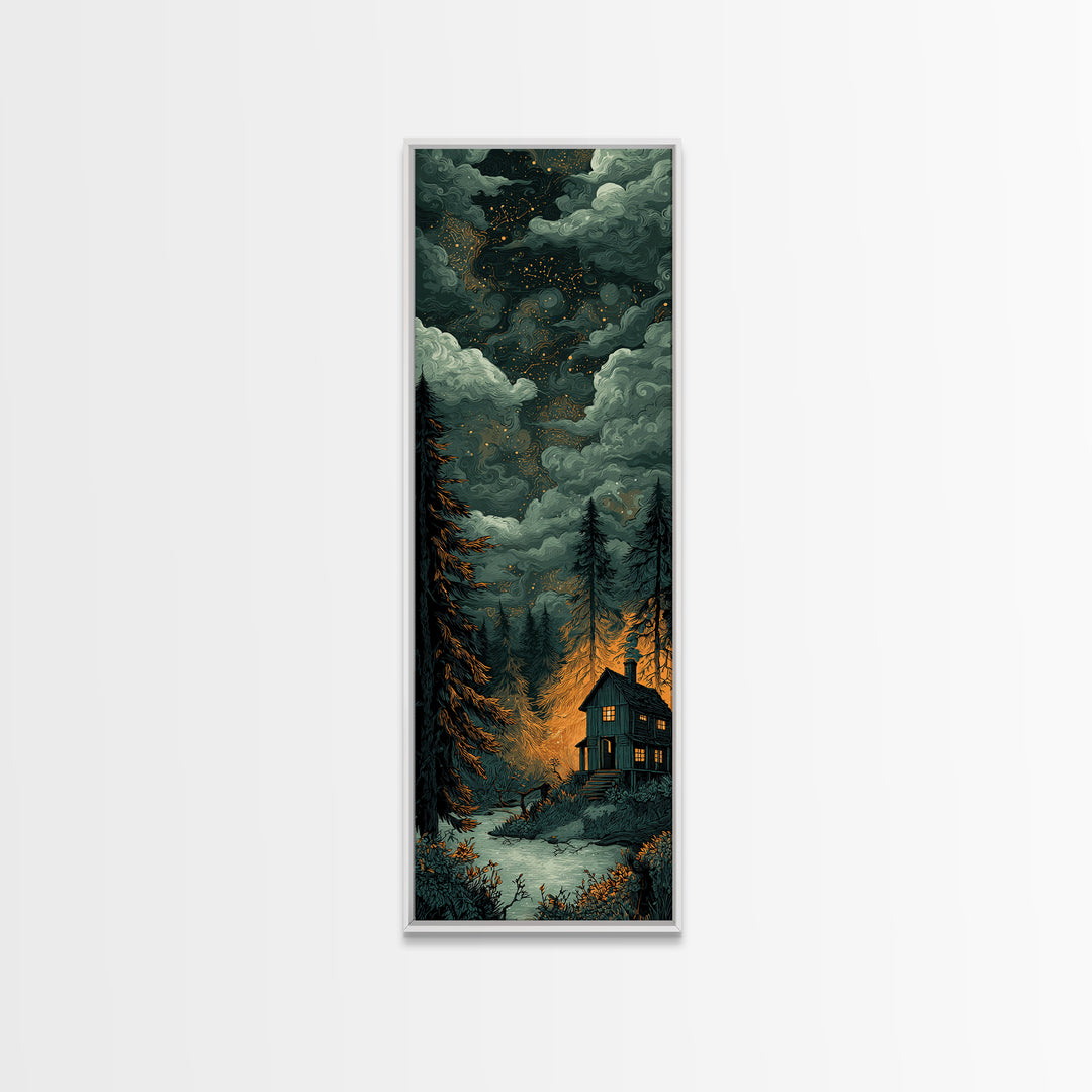 The Doll From Beyond The Void, Dark Fantasy Wall Art, Tall Narrow Wall Art, Canvas Print, Halloween Home Decor, Gothic Wall Art