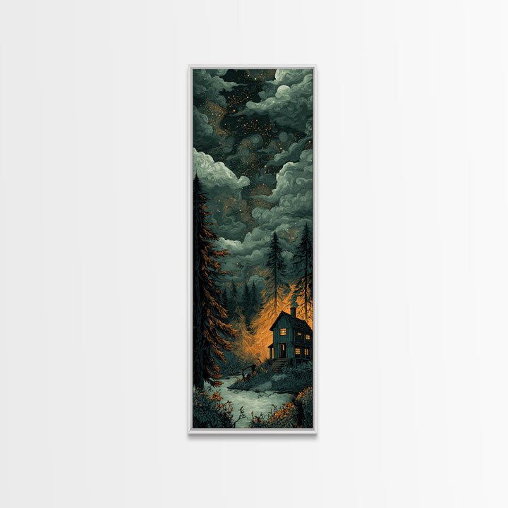 The Doll From Beyond The Void, Dark Fantasy Wall Art, Tall Narrow Wall Art, Canvas Print, Halloween Home Decor, Gothic Wall Art