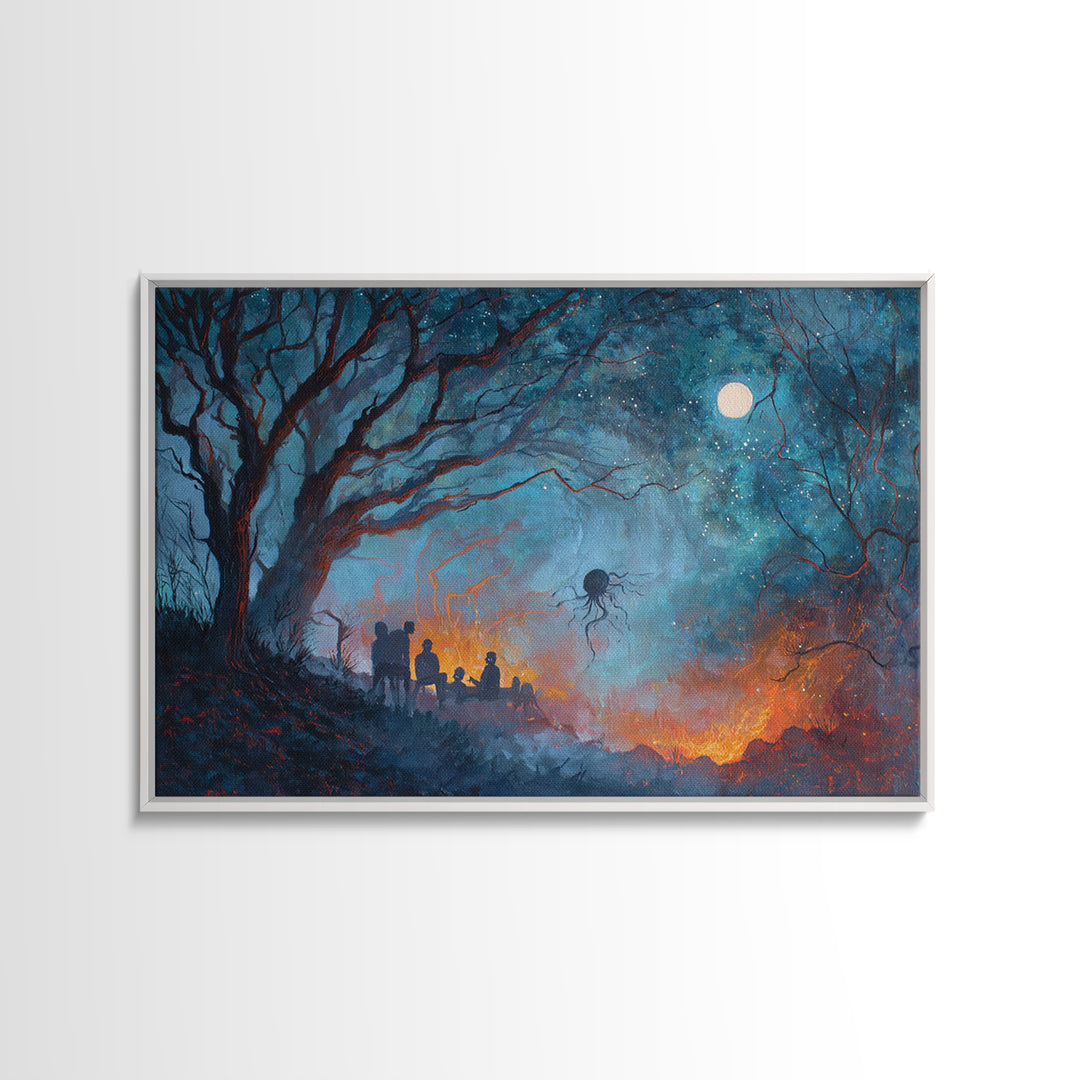The Festival Of The Little Old Ones, Macabre Halloween Art, Landscape Wall Art, Canvas Print, Halloween Home Decor, Gothic Wall Art