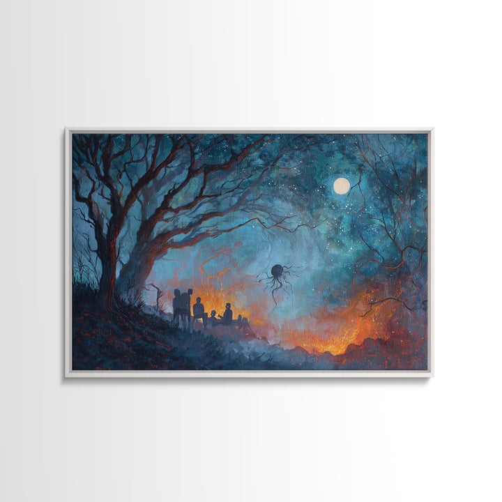 The Festival Of The Little Old Ones, Macabre Halloween Art, Landscape Wall Art, Canvas Print, Halloween Home Decor, Gothic Wall Art