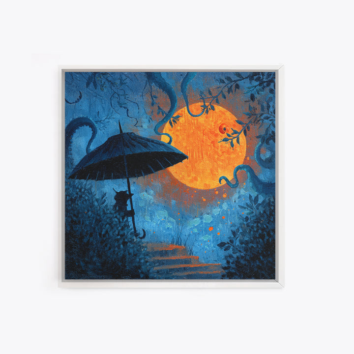 The Umbrella Of The Outer Rain, Gothic Home Decor, Square Wall Art, Canvas Print, Halloween Home Decor, Gothic Wall Art, Halloween Decor