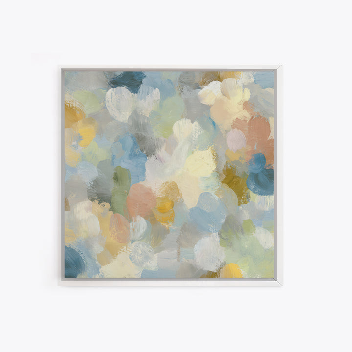 Pastel Rainbow Shapes for Pediatric Spaces Canvas Print, Waiting Room Art, Office Wall Decor, Waiting Room Decor, Abstract Art, WRA-1x1-18