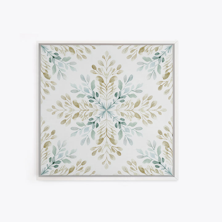 Neutral Botanical Branch Framed Canvas Print, Waiting Room Art, Minimalist Wall Art, Waiting Room Decor, Oil Painting, Calm, WRA-1x1-27