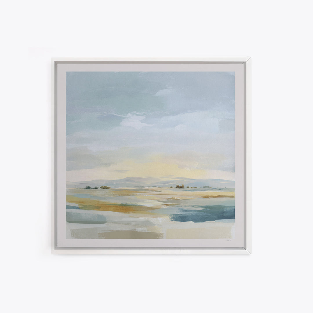 Warm Desert Sunrise Framed Canvas Print, Waiting Room Art, Photography Print, Waiting Room Decor, Calm, Minimalist Decor, WRA-1x1-37