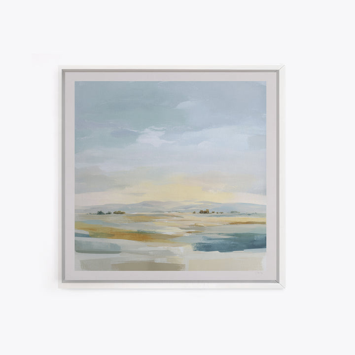 Warm Desert Sunrise Framed Canvas Print, Waiting Room Art, Photography Print, Waiting Room Decor, Calm, Minimalist Decor, WRA-1x1-37