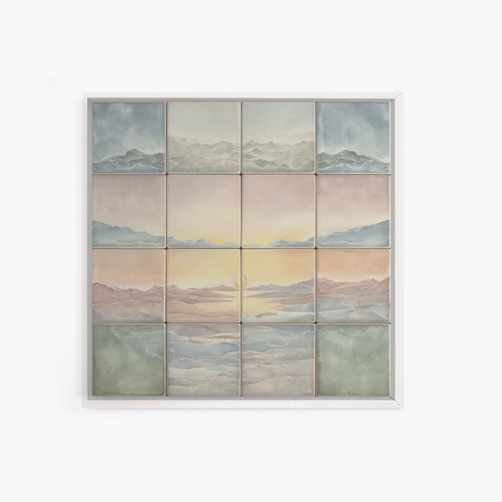 Warm Desert Sunrise Framed Canvas Print, Waiting Room Art, Photography Print, Waiting Room Decor, Calm, Minimalist Decor, WRA-1x1-61