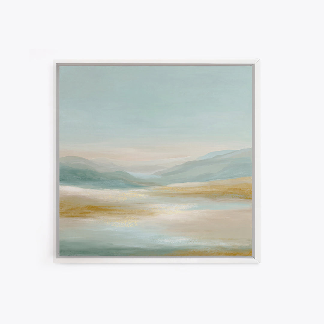 Warm Desert Sunrise Canvas Print, Waiting Room Art, Boho Decor, Waiting Room Decor, Oil Painting, Calm, Printable Wall Art, WRA-1x1-85