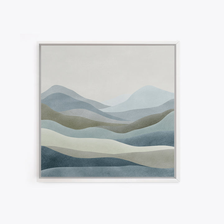 Simple Mountain Layers Canvas Print, Waiting Room Art, Modern Decor, Waiting Room Decor, Oil Painting, Calm, Home Decor, WRA-1x1-86
