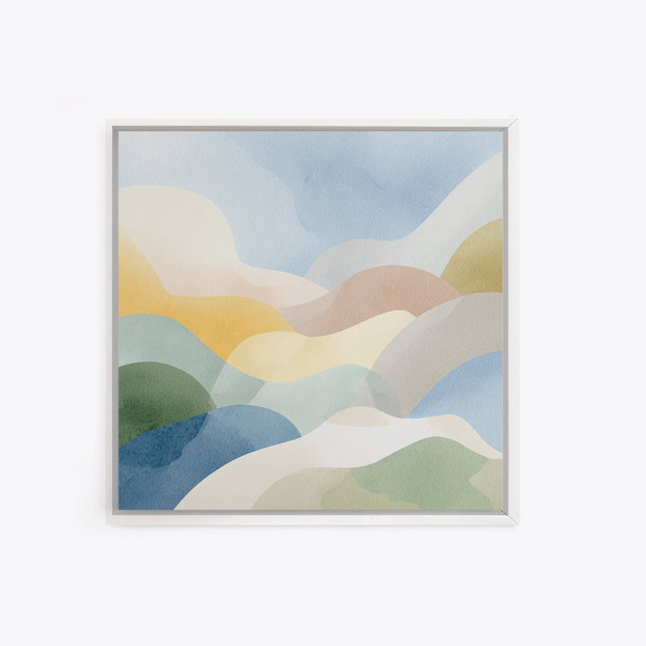 Pastel Rainbow Shapes for Pediatric Spaces Canvas Print, Waiting Room Art, Dental Art, Waiting Room Decor, Fine Art, Calm, WRA-1x1-90